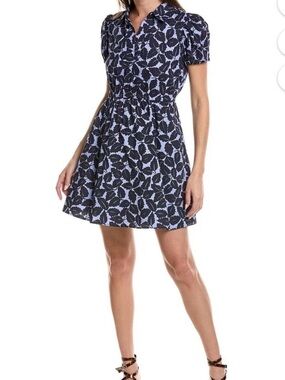 Salt to Sable Leaf Print 100% Cotton Dress sz L